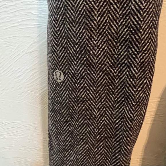 Lululemon Wunder Under Pant Giant Herringbone Black Heathered Black/Wi14 Quilt 4 - Picture 6 of 7